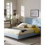 Jerell Modern King Linen Platform Bed
