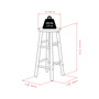 Huxton 2-Piece Wood Bar Stool Set