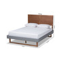 Allegra Mid-Century Modern Queen Size Platform Bed