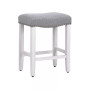 24" Upholstered Saddle Seat Faux Leather Counter Stool