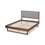 Viviana Modern and Contemporary Fabric Upholstered Queen Size Platform Bed