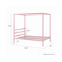Cara Metal Canopy Bed, Full Size