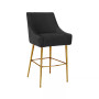 Beatrix Pleated Velvet Bar Stool