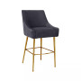 Beatrix Pleated Velvet Bar Stool