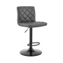 Duval Adjustable Faux Leather Swivel Bar Stool