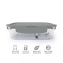 Large Divided Glass Food Storage Container, Blue