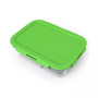 Large Divided Glass Food Storage Container, Blue