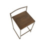 Fuji Wood Counter Stool, Set of 2