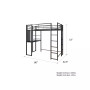 Alix Twin Metal Loft Bed with Desk