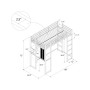 Alix Twin Metal Loft Bed with Desk