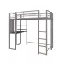 Alix Twin Metal Loft Bed with Desk