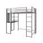 Alix Twin Metal Loft Bed with Desk