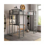 Alix Twin Metal Loft Bed with Desk