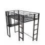 Alix Twin Metal Loft Bed with Desk