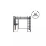 Alix Twin Metal Loft Bed with Desk