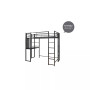 Alix Twin Metal Loft Bed with Desk