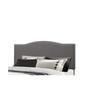 Kiley King Upholstered Headboard with Metal Bed Frame