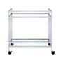 Cara 34.5" 2-Tier Rectangular Glass Serving Cart