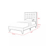 Bond Linen Upholstered Twin Platform Bedframe