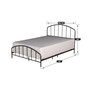 Tolland Arched Spindle Metal Bed, Full