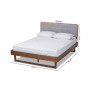 Natalia Mid-Century Modern Fabric Upholstered Full Size Platform Bed