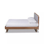 Natalia Mid-Century Modern Fabric Upholstered Full Size Platform Bed