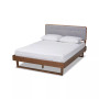 Natalia Mid-Century Modern Fabric Upholstered Full Size Platform Bed