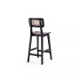 Versailles 2-Piece Ash Wood and Natural Cane Counter Height Bar Stool