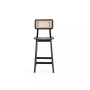 Versailles 2-Piece Ash Wood and Natural Cane Counter Height Bar Stool