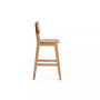 Versailles 2-Piece Ash Wood and Natural Cane Counter Height Bar Stool