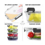 Snap Lock Glass Food Container with Lids 5 Pc.