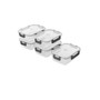 Snap Lock Glass Food Container with Lids 5 Pc.