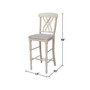Lattice Bar Height Stool
