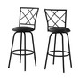 2 Piece Leather Look Bar Stool Set