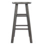 Ivy 24.2" Wood Square Leg Counter Stool