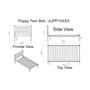 Poppy Twin Bed with Storage Drawers