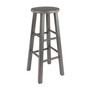 Home Decorative Ivy Solid Wood Bar Stool, Rustic Gray