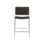 Polyvinyl Chloride Upholstered Counter Height Stool with Open Back