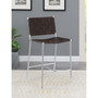 Polyvinyl Chloride Upholstered Counter Height Stool with Open Back