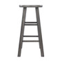Home Decorative Ivy Counter Stool, Rustic Gray
