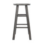Home Decorative Ivy Counter Stool, Rustic Gray