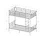 Premium Metal Twin over Twin Bunk Bed - White
