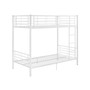 Premium Metal Twin over Twin Bunk Bed - White