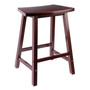 Katashi 23.78" Wood Fan Shape Counter Stool