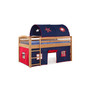 Addison Cinnamon Finish Junior Loft Bed,Tent and a Playhouse with Trim