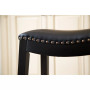 Jaden Bonded Leather Saddle Bar Stool