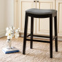 Jaden Bonded Leather Saddle Bar Stool