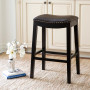 Jaden Bonded Leather Saddle Bar Stool