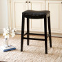 Jaden Bonded Leather Saddle Bar Stool