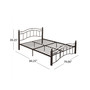 Bouvardia Contemporary Iron Bed Frame, King